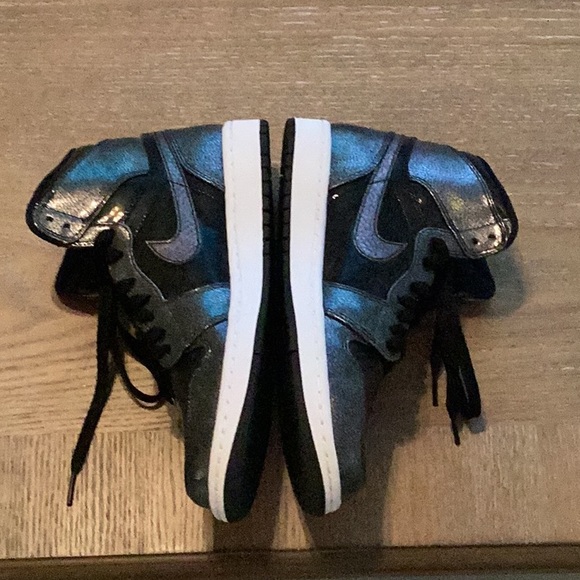 Jordan 1 Retro Black Patent High Tops Size 8.5 - Picture 6 of 13